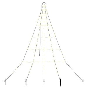 vidaXL Arbre de No&euml;l LED EKENAS 182 cm 112 LED Blanc chaud Acier