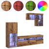 vidaXL Meubles TV muraux 6 pcs Bois ancien Bois d'ing&eacute;nierie