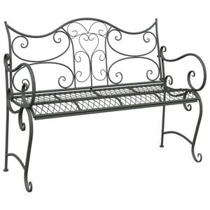 vidaXL Banc de jardin 2-Nombre de places 114 x 56,5 x 90 cm Acier