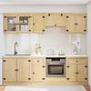vidaXL Armoire avec tiroir SKI 8 pcs Brun Miel Bois de pin massif