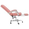 vidaXL Fauteuil inclinable de bureau Rose Similicuir