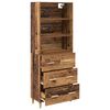 vidaXL Haut Armoire Bois Ancien 69,5 x 32,5 x 180 cm Bois d'ing&eacute;nierie