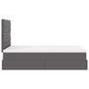 VidaXL Cadre de lit ottoman avec matelas gris 120x190 cm similicuir