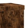 vidaXL Supports pour plantes 2 pcs ch&ecirc;ne fum&eacute; bois d'ing&eacute;nierie