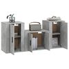 vidaXL Ensemble de meubles TV 3 pcs Gris b&eacute;ton Bois d'ing&eacute;nierie