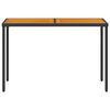 vidaXL Ensemble &agrave; manger de jardin coussins 5pcs Noir R&eacute;sine tress&eacute;e