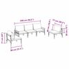 vidaXL Ensemble de canap&eacute; de jardin avec coussin 5 pcs Noir Acier