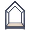 vidaXL Cadre de lit d'enfant Gris Bois de pin massif 80x160 cm