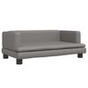 vidaXL Lit pour chien gris 80x45x30 cm similicuir