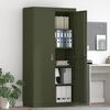 vidaXL Armoire de rangement 2 pcs Vert olive 90 x 40 x 180 cm