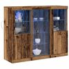 vidaXL Buffet LED Bois ancien 123 x 37 x 100 cm Bois d'ing&eacute;nierie