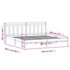 vidaXL Cadre de lit sans matelas bois massif 200x200 cm
