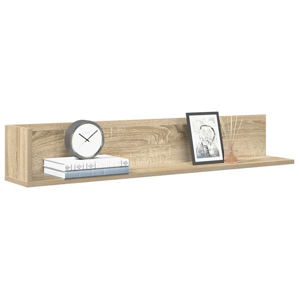 vidaXL &Eacute;tag&egrave;res murales 2 pcs ch&ecirc;ne sonoma 100x16,5x16,5 cm