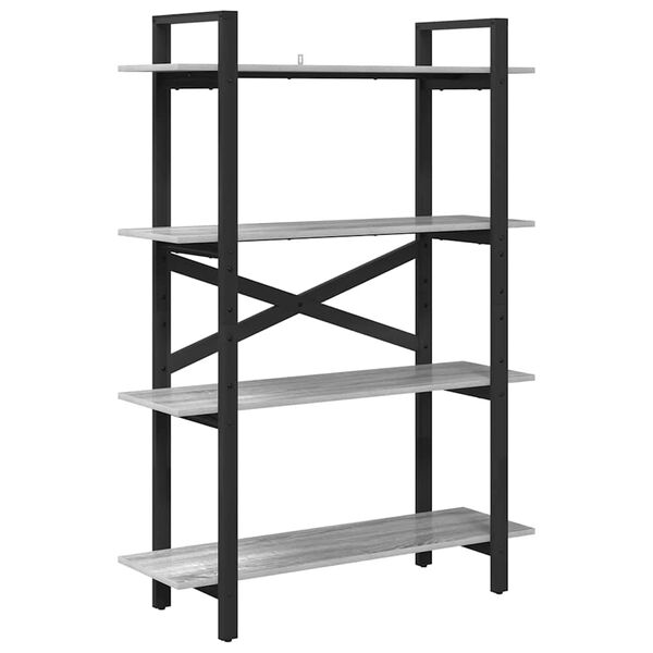 vidaXL &Eacute;tag&egrave;re Gris Sonoma 100 x 33,5 x 140 cm Bois d'ing&eacute;nierie