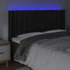 vidaXL T&ecirc;te de lit &agrave; LED Noir 183x16x118/128 cm Similicuir