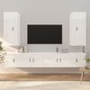 vidaXL Ensemble de meubles TV 6 pcs Blanc brillant Bois d'ing&eacute;nierie