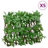 vidaXL&nbsp;Treillis de lierre artificiel extensible 5 pcs vert 180x30 cm