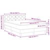 vidaXL Lit &agrave; ressorts avec matelas Noir 140 x 190 cm Velours