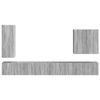 vidaXL Ensemble de meuble TV mural Montage mural 6 pcs Gris Sonoma