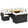 vidaXL Salon de jardin 9 pcs avec coussins noir r&eacute;sine tress&eacute;e