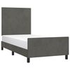 vidaXL Cadre de lit sans matelas gris fonc&eacute; 90x200 cm velours