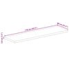 vidaXL Dessus de table 110x80x3,8cm rectangulaire bois massif manguier