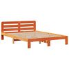 vidaXL Lit biblioth&egrave;que sans matelas cire marron 160x200 cm pin massif