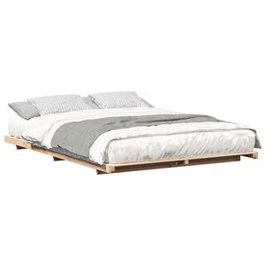 vidaXL Cadre de lit Marron 150 x 200 cm Pin massif