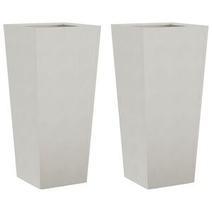 vidaXL Jardini&egrave;res 2 pcs 35x35x75 cm acier inoxydable