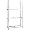 vidaXL Porte-pneus &agrave; 3 niveaux Argent&eacute; 110x40x200 cm Acier