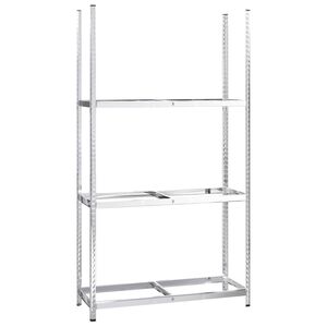 vidaXL Porte-pneus &agrave; 3 niveaux Argent&eacute; 110x40x200 cm Acier