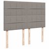 vidaXL Sommier &agrave; lattes de lit avec matelas Taupe 140x190 cm Tissu