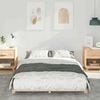 vidaXL Cadre de lit sur&eacute;lev&eacute; Marron 135 x 190 cm Bois massif en pin