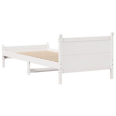 vidaXL Cadre de lit sans matelas blanc 90x200 cm bois de pin massif