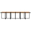 vidaXL Ensemble &agrave; manger de jardin coussins 17 pcs R&eacute;sine tress&eacute;e Noir