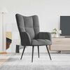 vidaXL Chaise de relaxation Gris fonc&eacute; Velours