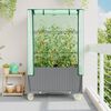 vidaXL Jardini&egrave;re sur&eacute;lev&eacute;e avec housse et roues aspect rotin