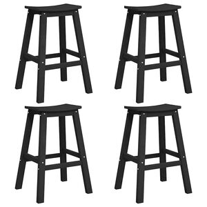 vidaXL Ensemble de bar de jardin 4 pc Noir HDPE
