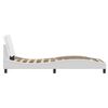 vidaXL Cadre de lit avec LED sans matelas Zadar blanc 90x190 cm