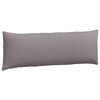 vidaXL Coussins de canap&eacute; 2 pcs Taupe 120 x 40 cm tissu