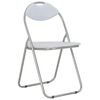 vidaXL Chaises pliantes &agrave; manger lot de 4 blanc similicuir