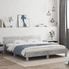 vidaXL Cadre de lit sans matelas gris b&eacute;ton 200x200 cm