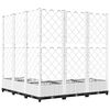 vidaXL Jardini&egrave;re avec treillis Blanc 120x120x121,5 cm PP