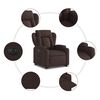 vidaXL Fauteuil inclinable électrique marron foncé tissu