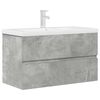 vidaXL Ensemble de meubles de salle de bain 2 pcs gris b&eacute;ton
