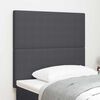 vidaXL T&ecirc;te de lit avec t&ecirc;te de lit Gris fonc&eacute; 90 cm Cuir synth&eacute;tique