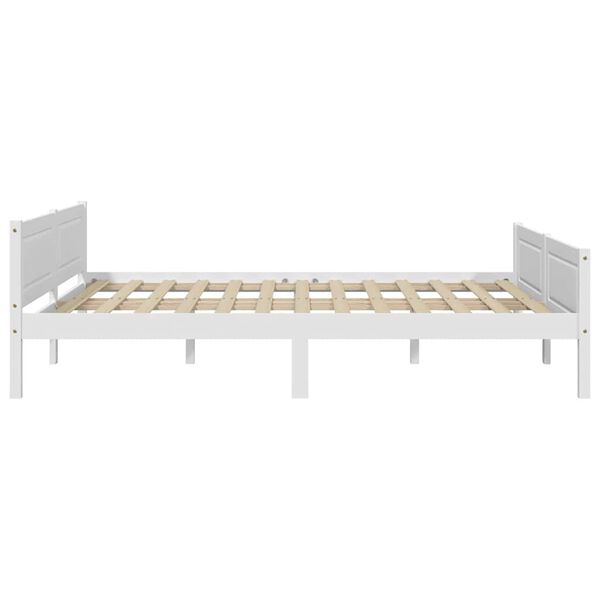 vidaXL Cadre de lit sans matelas bois massif de pin blanc 140x200 cm