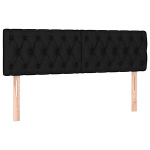 vidaXL T&ecirc;tes de lit Noir 160x7x78/88 cm Tissu