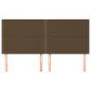 vidaXL T&ecirc;te de lit marron fonc&eacute; 160 x 5 x 118/128 cm Tissu