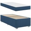 vidaXL Cadre de lit avec matelas Bleu 90 x 200 cm tissu